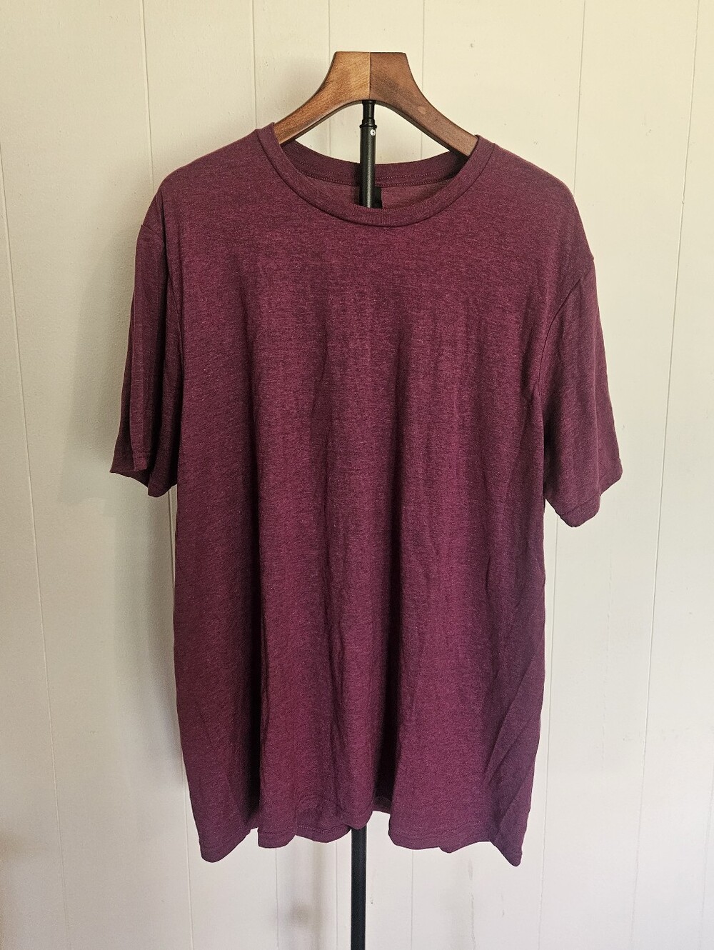 Bundle Of 3 District Women's Crew Neck Tee in Plum Size XL